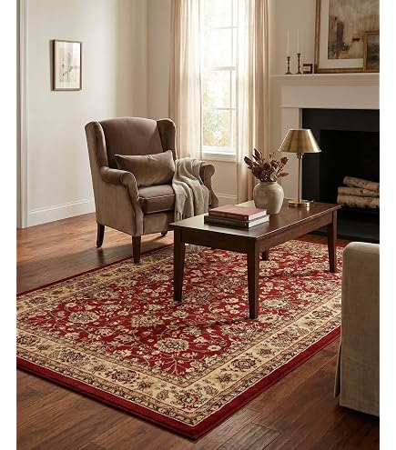 Amazon.com: Rugs.com - Medina Rug – 8 Ft Square Ivory Washable Rug